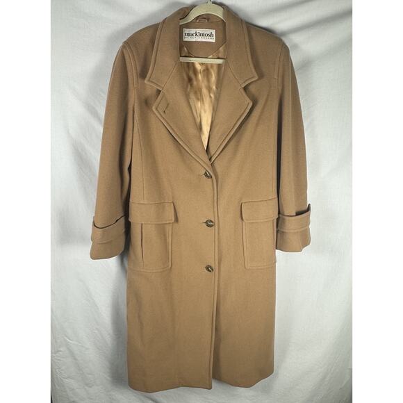 Macintosh New England 100% Wool Vintage Camel Dress Coat, Sz 10, Academia - Picture 1 of 16